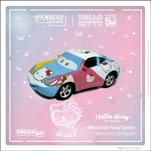 Модель Porsche Hello Kitty 1:64 металлическая подарочная