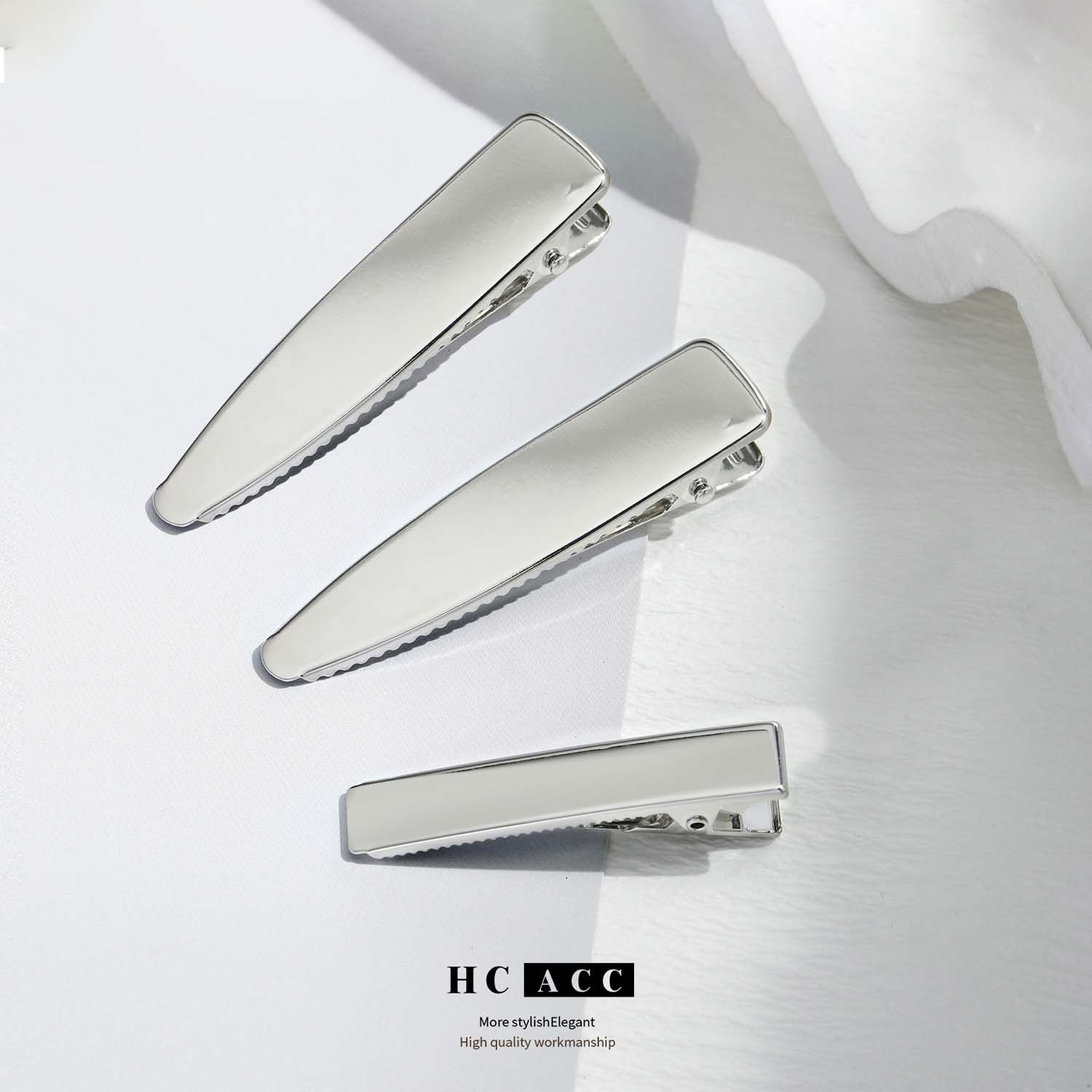 European and American Ins Style Simple and Versatile Asymmetrical Hairpin Elegant Top Clip One-Word Clip Popular Hairpin Clip Headwear