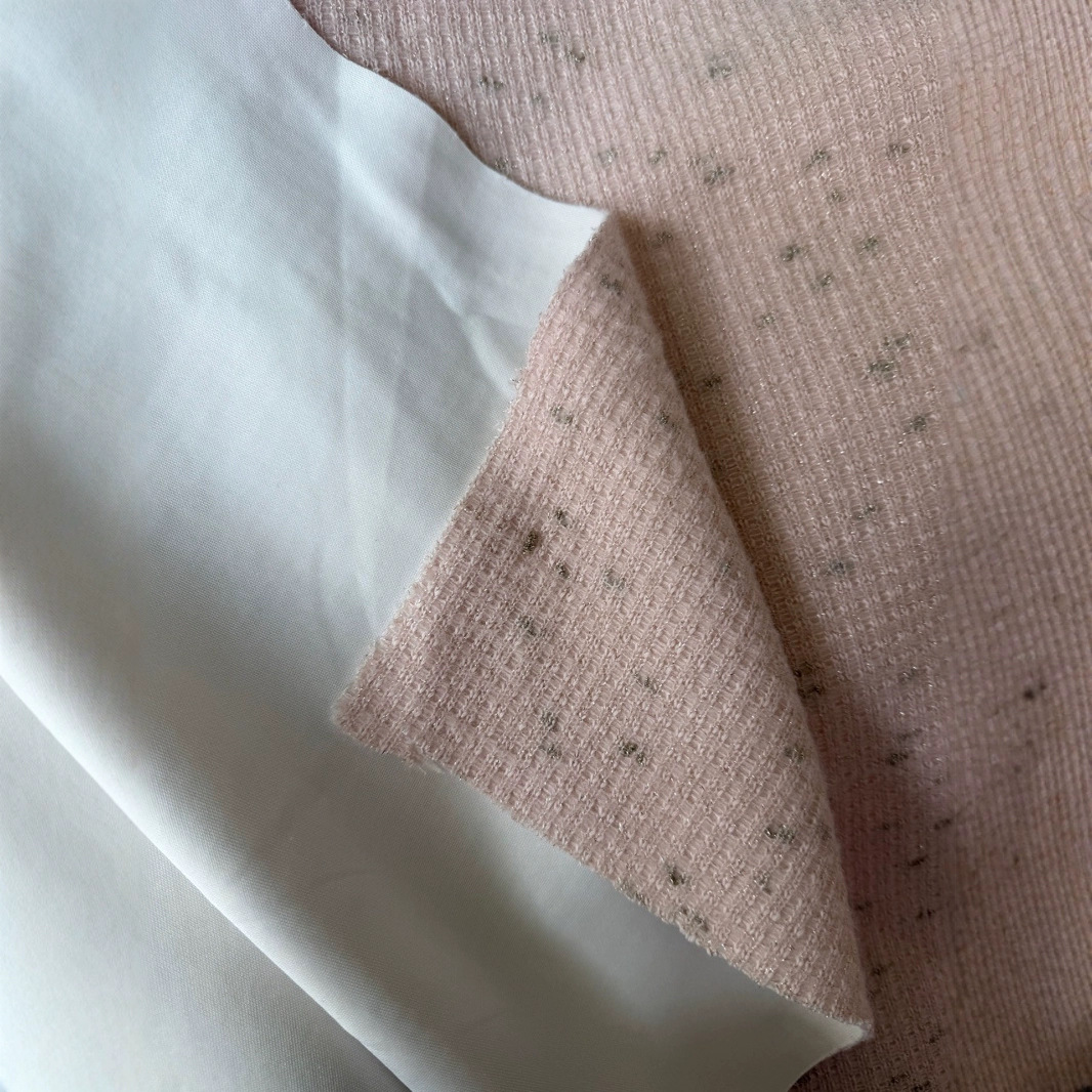 2025现货新品针织复合亮丝金陀子爆款小香风羽绒服套装外套女装