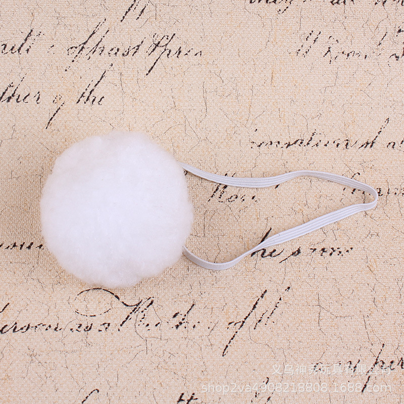 Tocado de rendimiento animal tocado de conejo accesorios lindo pequeño conejo blanco oreja diadema pajarita cola conjunto de tres piezas