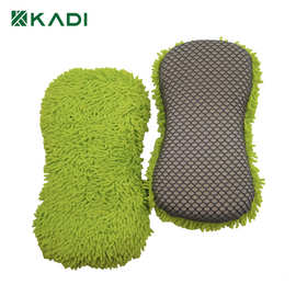 丰盛绒网布汽车清洁8字型海绵 小雪尼尔高密度海绵洗车