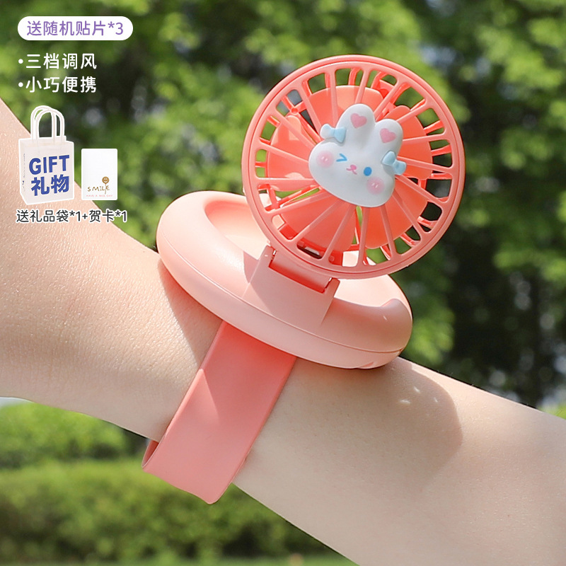 2025 nuevos estudiantes al aire libre mini usb portátil lindo ventilador de mano reloj pequeño ventilador para niños