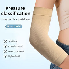 3D Shaping Beautiful Arm Knitted Arm Cover Ribbed Elastic Shrinkage Assisted Pressurized Arm Cover Slimming Thin Arm Cover