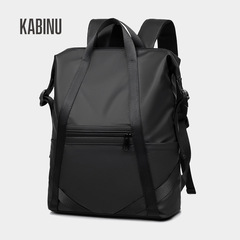 KABINU新款休闲双肩包商务通勤电脑包纯色防泼水学生书包轻便背包