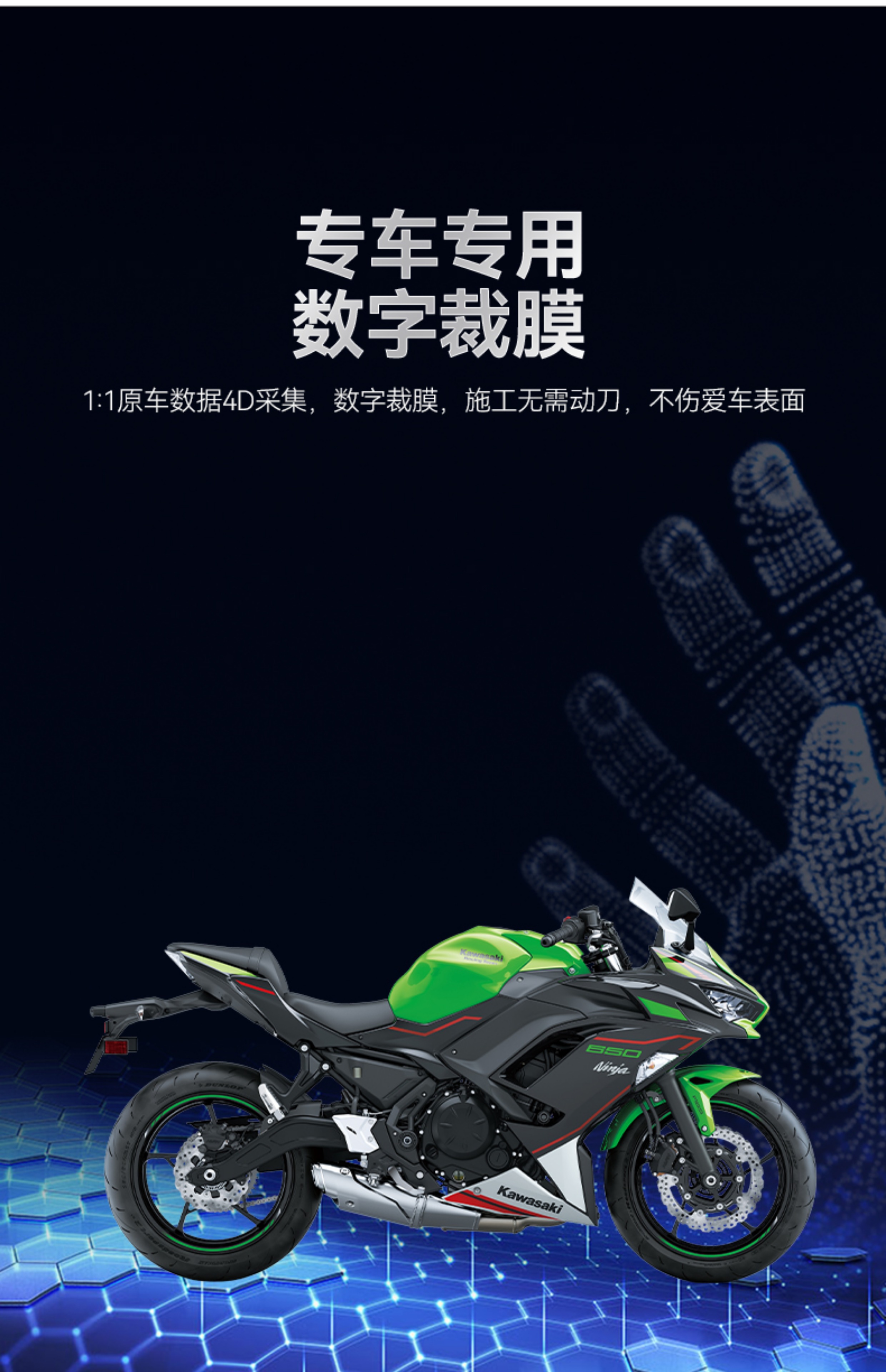 Suitable for Kawasaki Ninja NINJA650: invisible car wrap, body paint protection film, transparent scratch-resistant modification accessory