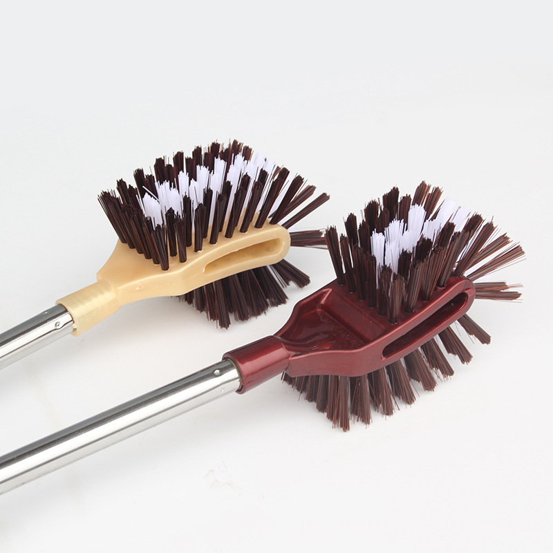 厂家直销卫浴用品 不锈钢马桶清洁去污刷 360度双头多功能马桶刷