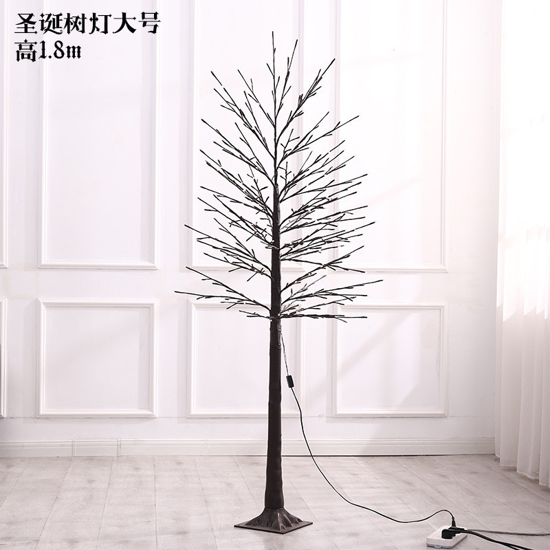 LED árbol lámpara simulación de abedul navidad lámpara decorativa nueva casa diseño de árbol luminoso de navidad lámpara decorativa