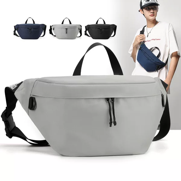 2025 Spring New Men's Large Capacity Chest Bag Trendy All-match Fashionable Crossbody Bag Casual Shoulder Bag Niche Waist Bag