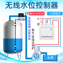 无线全自动上水控制器液位水位开关家用水塔水箱水池水泵智能远程