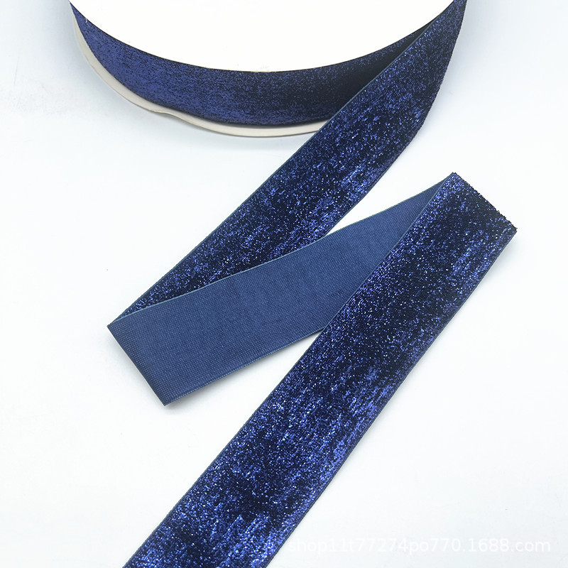 2.7 Métro / paquete de terciopelo de 38 mm boda hecha a mano cinta embalaje de regalo arco DIY decoración de fiesta Santa