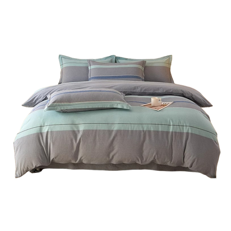 Juego de cuatro piezas de cama de algodón puro en la temporada escolar 2025 nuevo juego de tres piezas de ropa de cama de otoño y primavera