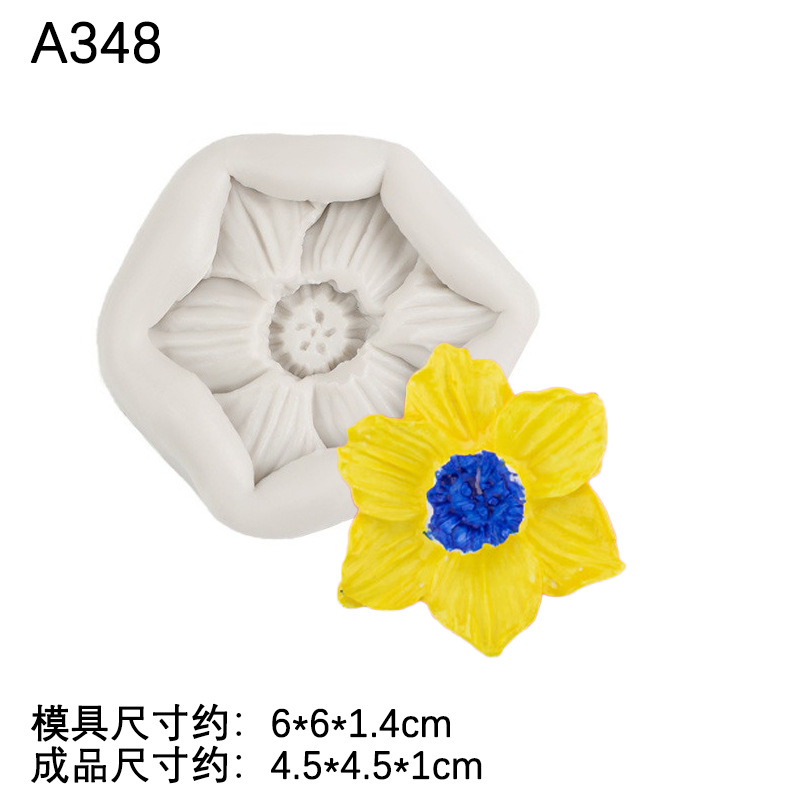 Planta flor molde de silicona epoxi arcilla cerámica suave decoración Fondant chocolate accesorios para hornear