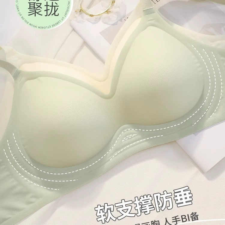 Comics, underwear, push up bra, supporting summer thin wireless bra
