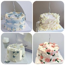 简约风裱花仿真蛋糕模型2025网红创意生日假蛋糕橱窗摆设样品道具