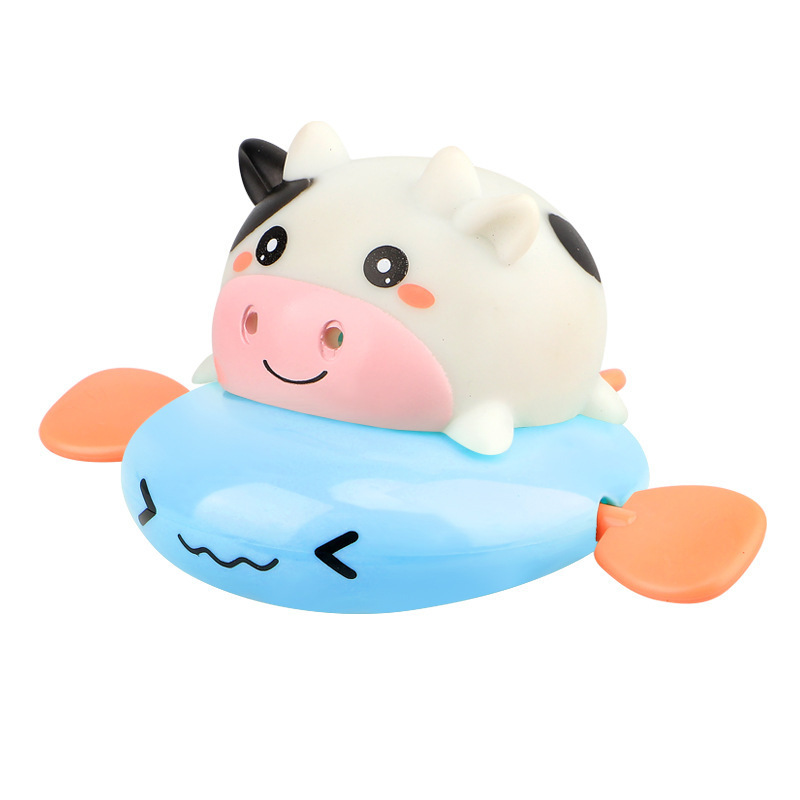Nuevo bebé baño bebé Cadena de natación pequeña tortuga jugando agua juguete niños baño TikTok agua pulverizada pequeño pato