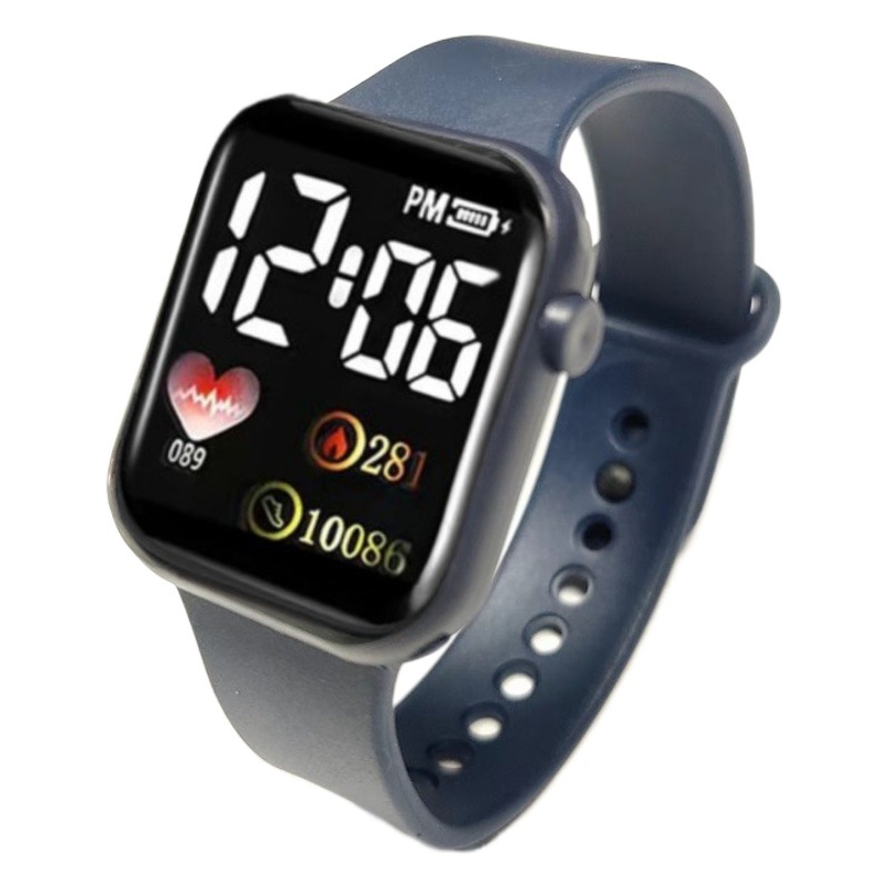 Reloj Electrónico Cuadrado LED Transfronterizo para Estudiantes, Reloj Digital a Prueba de Agua con Pantalla Táctil, Pulsera Deportiva, Pedido de TikTok, Dropshipping