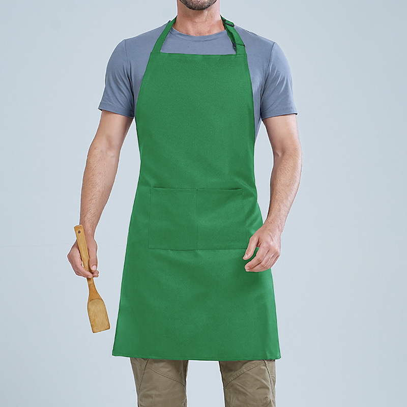 Transfronterizo Amazon halter poliéster delantal logotipo personalizado restaurante occidental café ropa de trabajo hogar cocina delantal