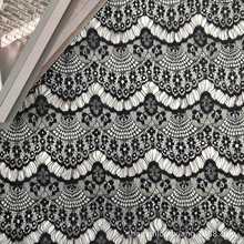 无弹睫毛蕾丝面料柔软面料 扇形蕾丝布