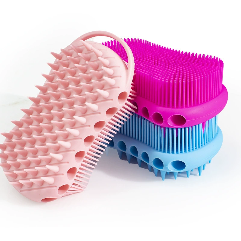 Silicone massager for scalp, double-sided strap, wholesale, scalp cleansing