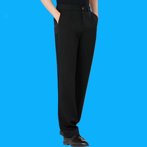Men's Modern Dance Standard Dance Pants Dance Pants with Pockets Latin Social Square Dance Pants Rumba Samba Dancing Pants