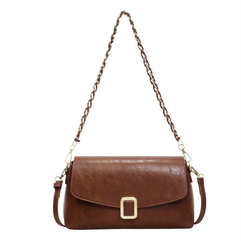 Bolso de hombro de ocio retro popular este año 2026 damas nuevo estilo de moda simple sensación cotidiana de hombro único bolso inclinado image 6