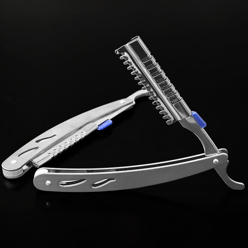 Rasoir manuel à l'ancienne en acier inoxydable, couteau de barbier, pour la mise en forme des sourcils, vente en gros_voghion.com