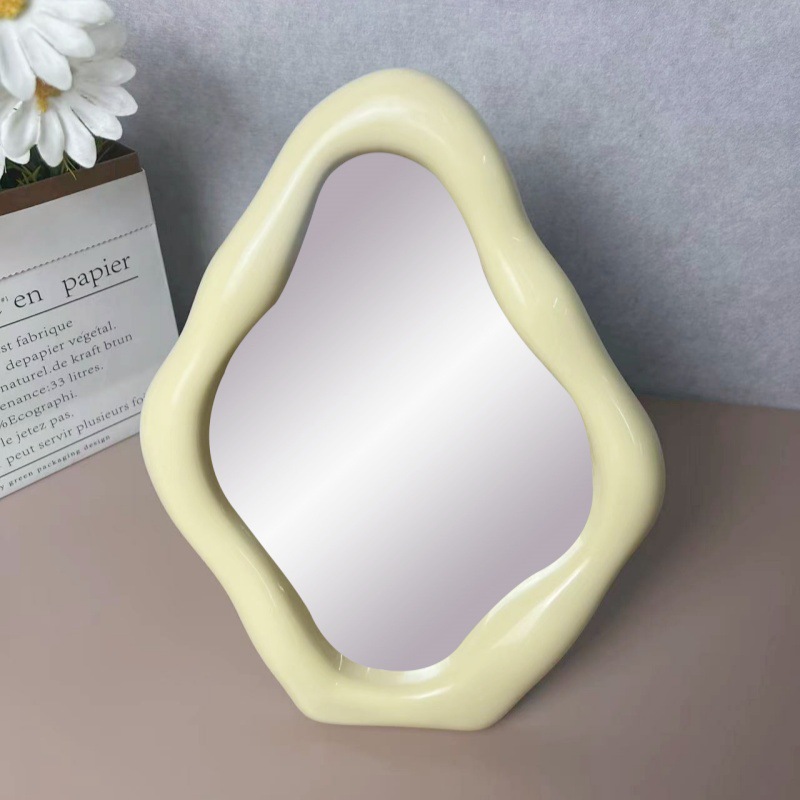 Nuevo espejo de maquillaje, lujo ligero, espejo de belleza para el hogar simple, espejo de tocador de escritorio para colgar en la pared, espejo de nicho de alto valor
