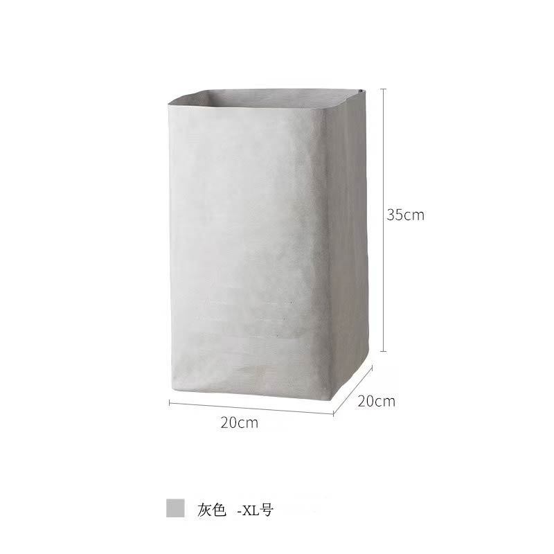 Abu-abu XL (tidak ada cetak):20x20x35cm; Kertas Kraft dicuci tebal impor Jerman