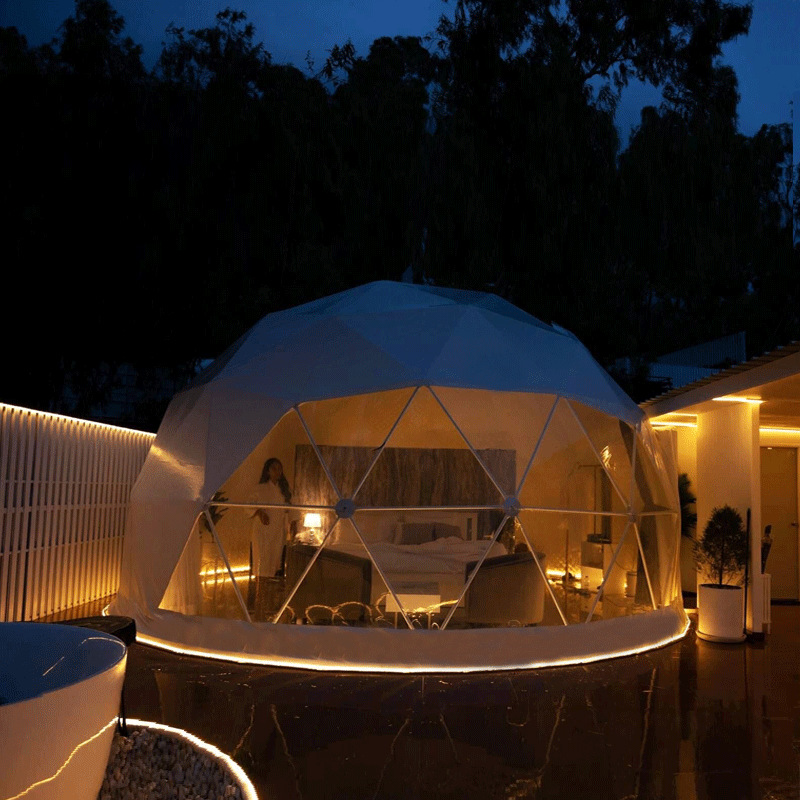 Star Hotel Tent Residence Fabricante de tiendas esféricas Wild Luxury Camping Scenic Spot Grassland Farmhouse Dome Star Room