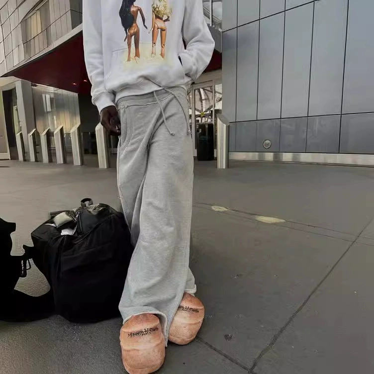 Городские серые casual штаны синие в стиле кежуал для пар, Cross-border TIKTOK взрывная личность