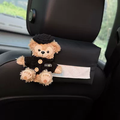 Headrest Hanging High-End Hanging Bag – Car tissue box/set - gentleman-duffy-headrest-tissue-bag-black