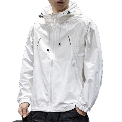Sunscreen clothes for men, 2025 new summer quick-drying ice silk clothes, high-end outdoor fishing breathable three-proof coat, large size