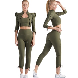 Yoga clothing top women's suit autumn and winter new fashion professional high-end gym running sportswear