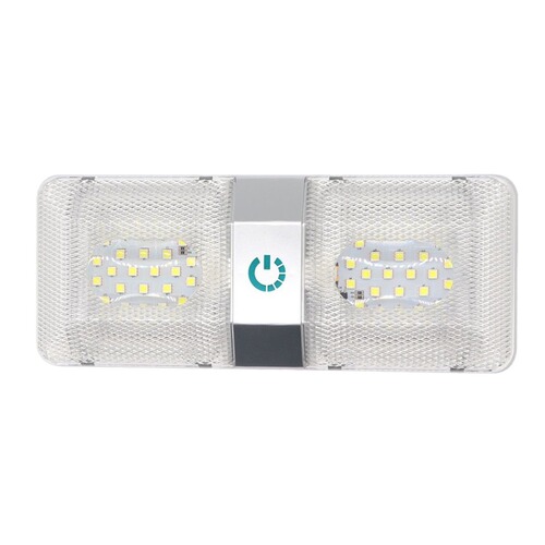 48LED double lamp white light stepless touch dimmable car reading lamp 6000-6500k dropshipping