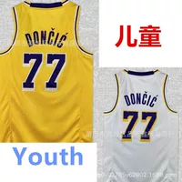 Детская одежда Новый Lakers № 77 Dongchic Doncic City Edition желтая вышивка баскетбольная одежда