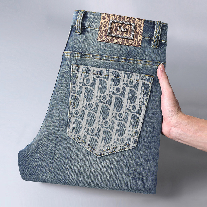 2026 Spring Men's Jeans Light Luxury Korean Style Stretch Slim Fit European Cross-Border Original Label Dr Pants Wholesale 2026 Spring Men's Jeans Light Luxury Korean Style Stretch Slim Fit European Cross-Border Original Label Dr Pants Wholesale