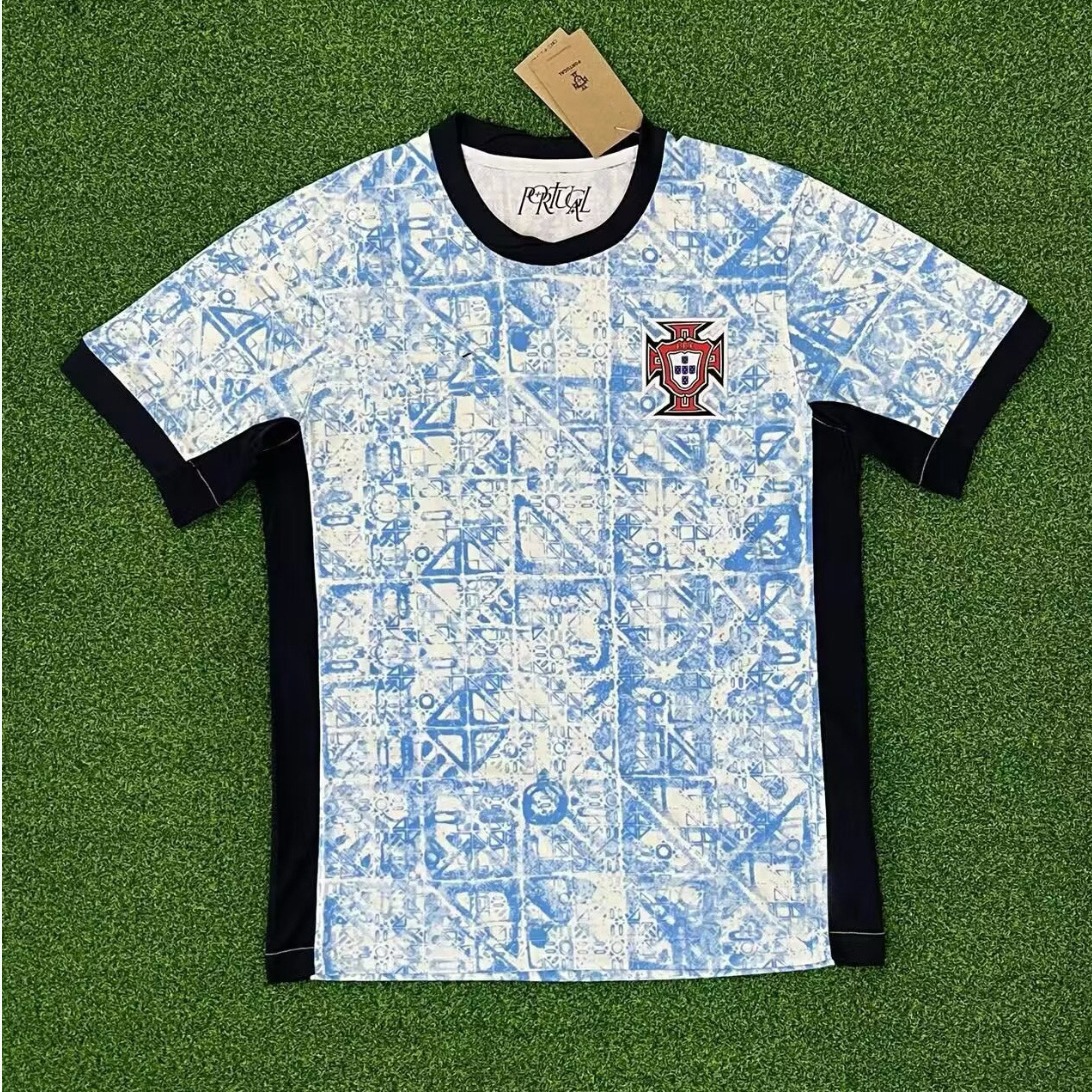 Copa de Europa 2024 Camiseta francesa Selección nacional italiana Inglaterra España Brasil Camiseta de fútbol transfronteriza