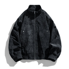 跨境批发皮衣男秋冬季新款复古皮皮夹克中青年时尚潮流立领外