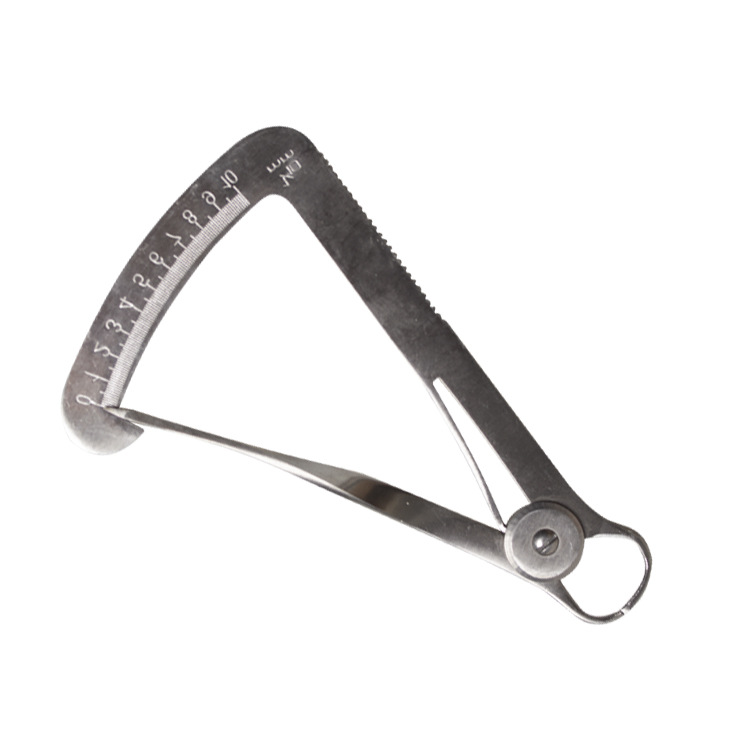Calibrador de espesor de acero inoxidable para materiales dentales, calibrador de cera, calibrador de oro, calibrador triangular para medición