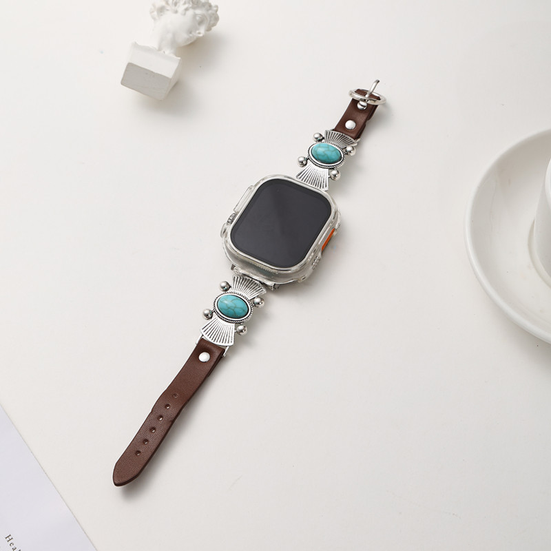 40g Weight iPhone Applicable Brands Zinc alloy Strap Material Watch Strap Classification 1 Piece Quantity Holiday, Daily Occasion Geometric Pattern Unisex Gender Retro, Ethnic Style, Bohemian Style Retro Ethnic Style Bohemian Geometric Zinc Alloy IPhone Watch Strap 9