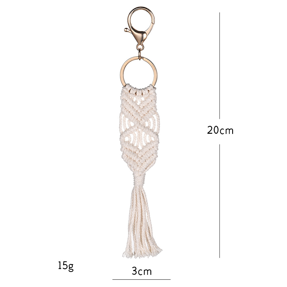 Ethnic Style Solid Color Cotton Unisex Bag Pendant Keychain display picture 5