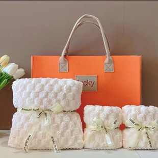 Cloud Bath Towel Three-piece Set Practical Gift Company Annual Meeting Lottery Welfare Gift Business Souvenir Wholesale