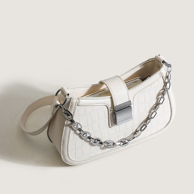 Trendy Textured Women's Shoulder Bag Niche Design Minimalist Style_voghion.com