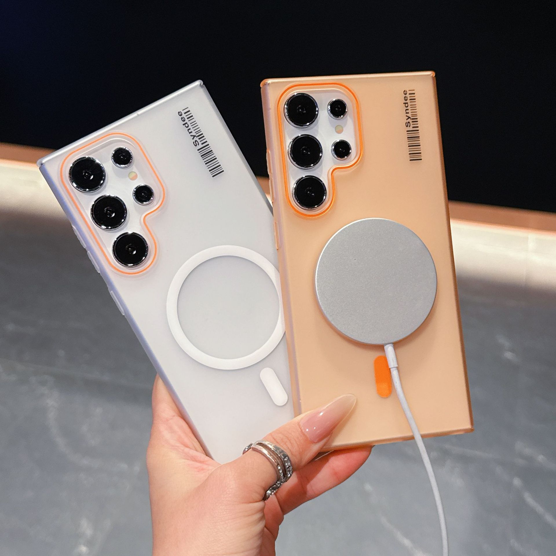 Advanced Niche Suitable for Samsung S25Ultra Magnetic Phone Case S24Plus Skin-Feel Ultra-Thin Soft Sand Protective Cover