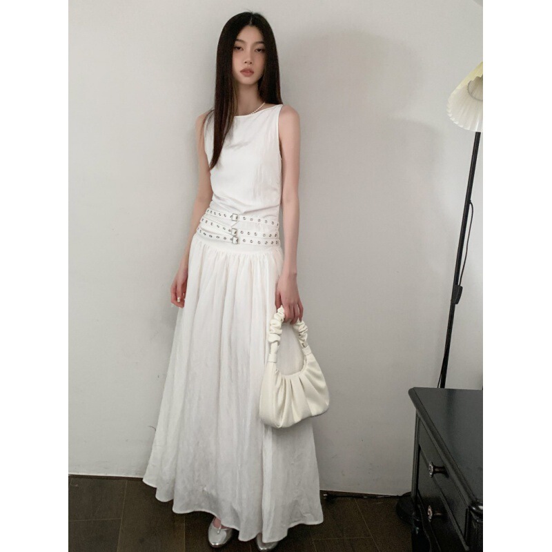 Summer New Sleeveless Vest Belt dress Dress