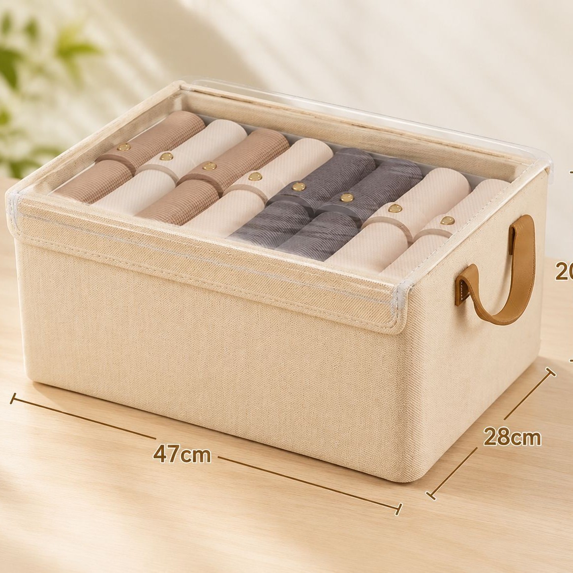 Caja de almacenamiento de marco de acero para ropa Caja de almacenamiento tipo cajón plegable Caja de almacenamiento de pantalones Caja de almacenamiento de ropa