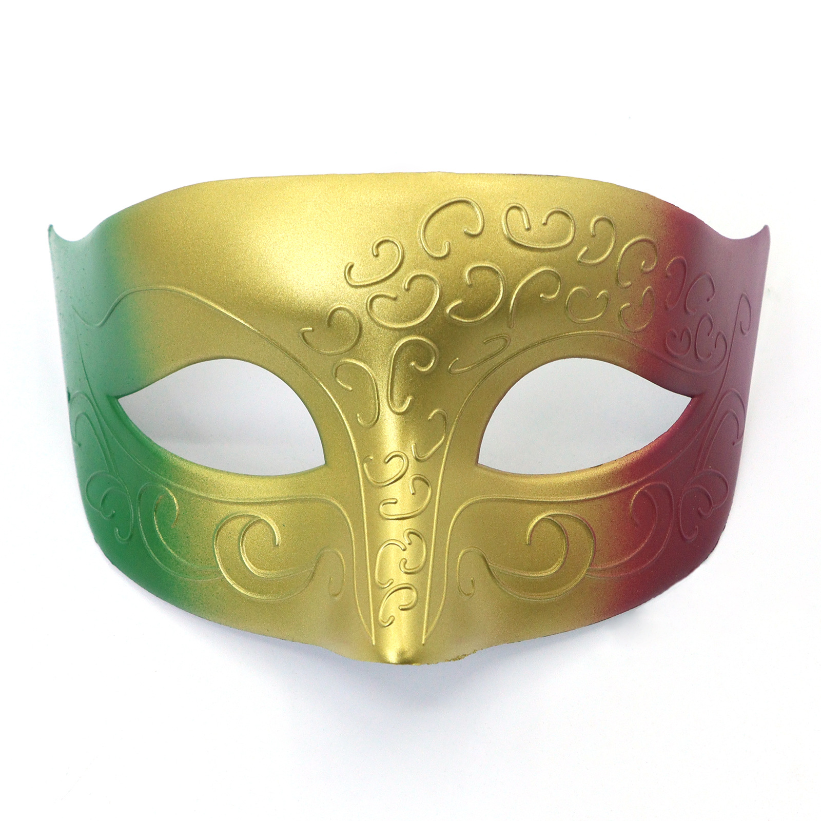 Amazon TK carnaval oro roxo verde tricolor retro máscara de mitad de cara espectáculo de escenario de fiesta máscara de accesorios