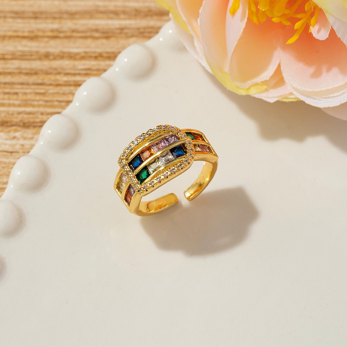 Anello da donna con cintura piena di diamanti, nuovo design di moda vintage_voghion.com