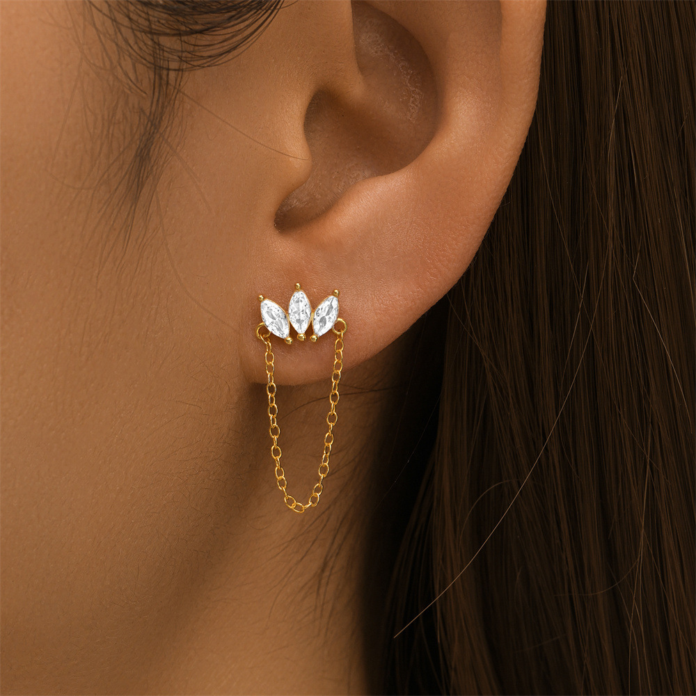 4g Weight Ear Studs Classification Ear Cartilage Rings & Studs Piercing Type 1 Piece Quantity Holiday, Daily, Party Occasion 925 Sterling Silver Material Devil's Eye, Star, Moon Pattern Women's Gender Elegant Style 1 Piece 925 Sterling Silver Devil's Eye Star Moon Ear Studs 11
