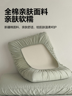 A Pair of Cotton Pillowcases, Thickeneded Quilted Pure Color Pillowcases for All Seasons, Hotel Bedding for Outings